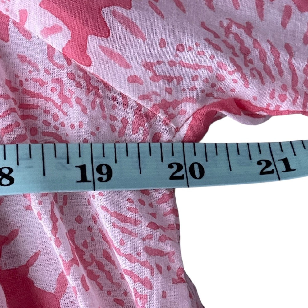 Ro's Garden Floral Pullover Tassel Bohemian Midi Dress Balloon Sleeve Small Pink - Picture 5 of 10